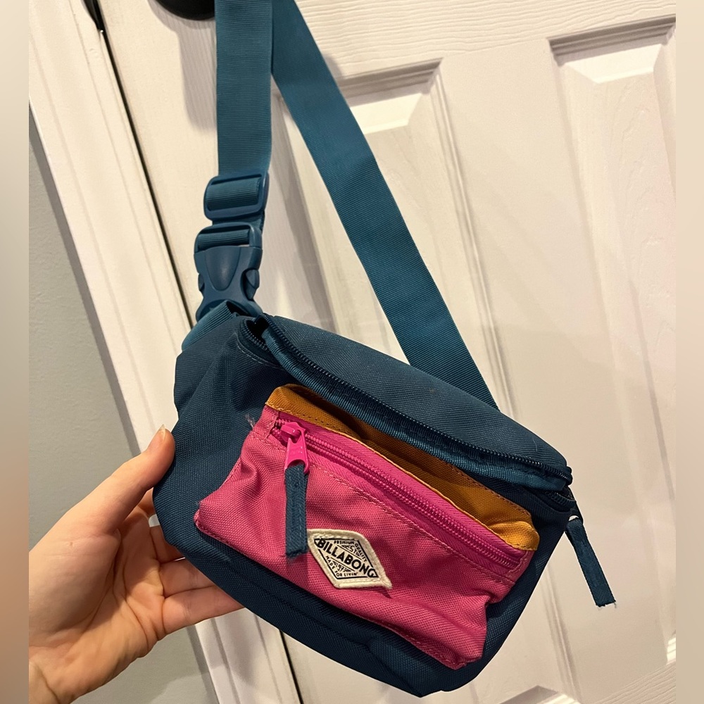 Vintage Color Block Belt Bag